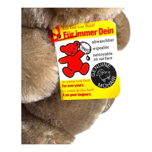 Steiff Original Teddy Bear 12” Genuine Mohair Button Red Ribbon 0202/36 WIth Tag - Picture 5 of 11